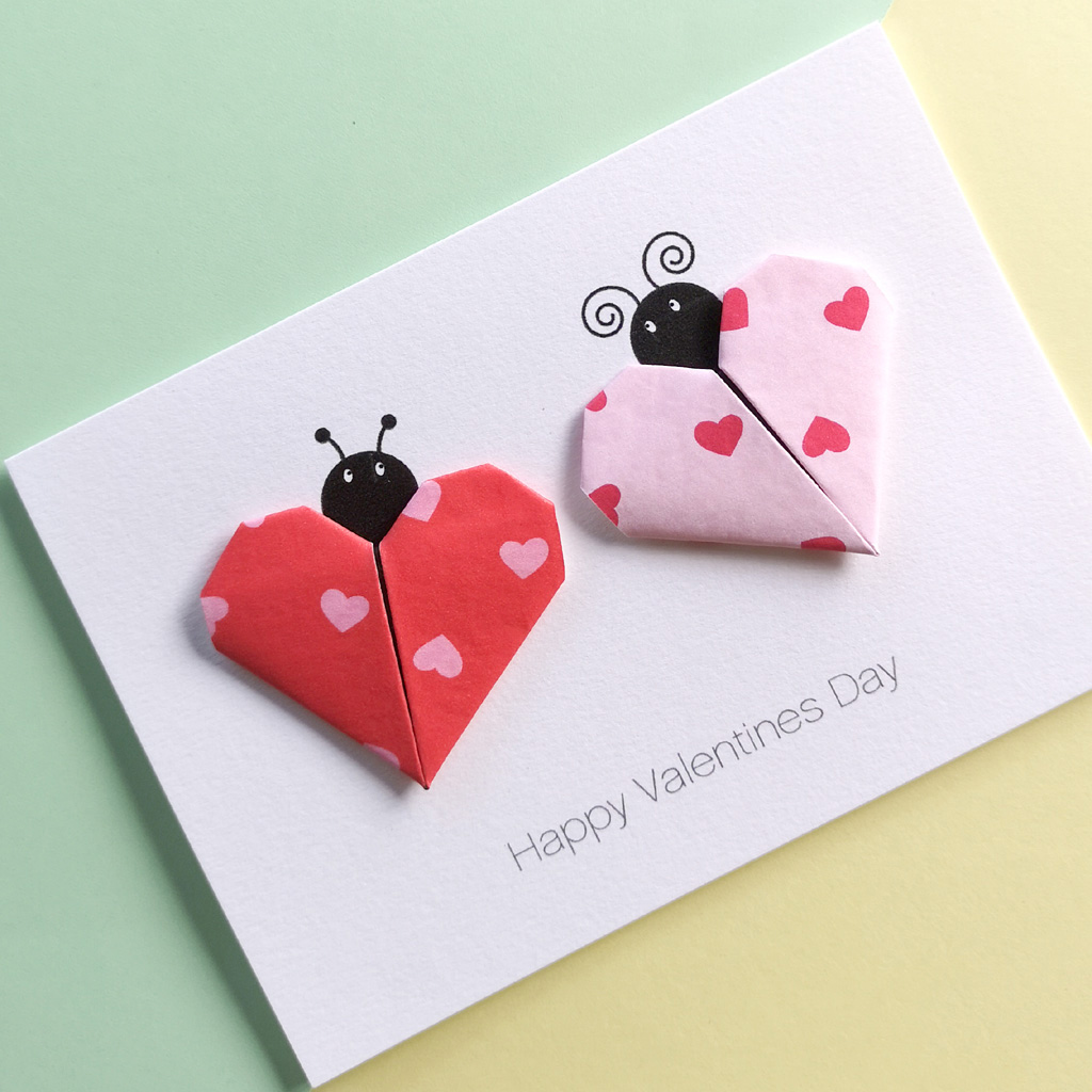 Personalised Origami Love Bug Card from Hello Ruth