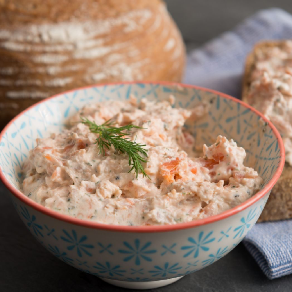 Bowl of salmon pate