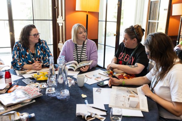 Delegates at a networking event Delegates at a networking event